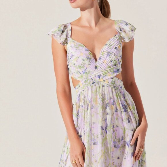 Primrose Floral Strappy Back Maxi Dress - Picture 2 of 4